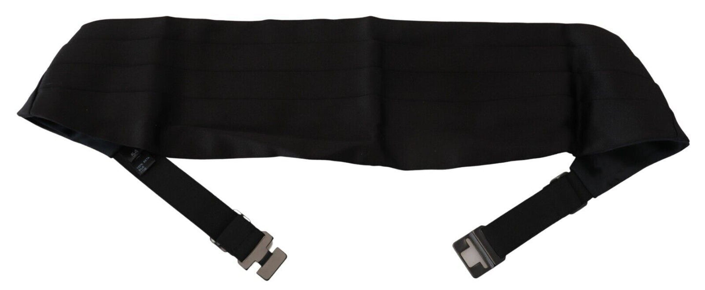 Elegant Black Silk Cummerbund