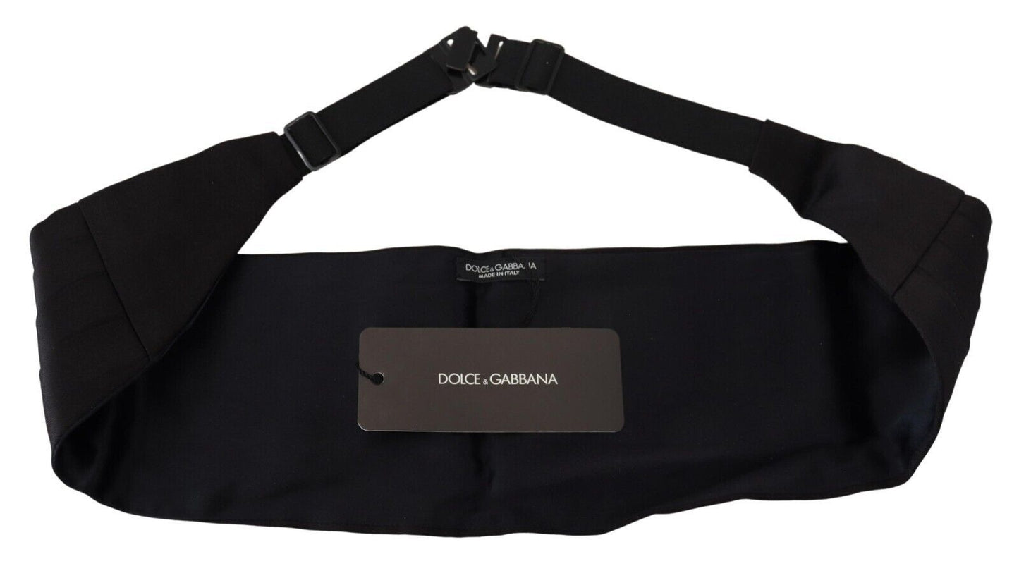 Elegant Black Silk Cummerbund