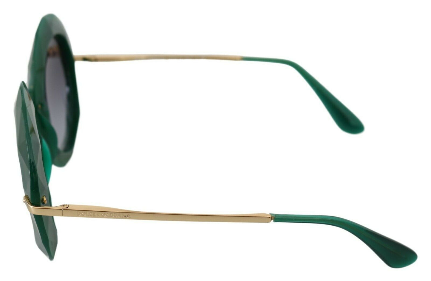 Elegant Gradient Gold Green Sunglasses