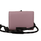 Elegant Pink Bifold Leather Wallet with Neck Strap