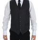 Gray Wool Formal Dress Vest Gilet Weste