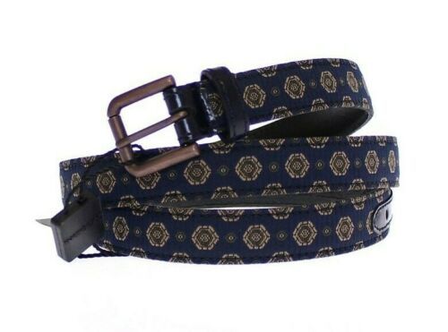 Sleek Blue Italian Designer Belt