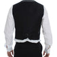 Gray Cotton Blend Logo Vest Gilet Weste