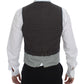 Gray Polka Dot Dress Vest Gilet Weste