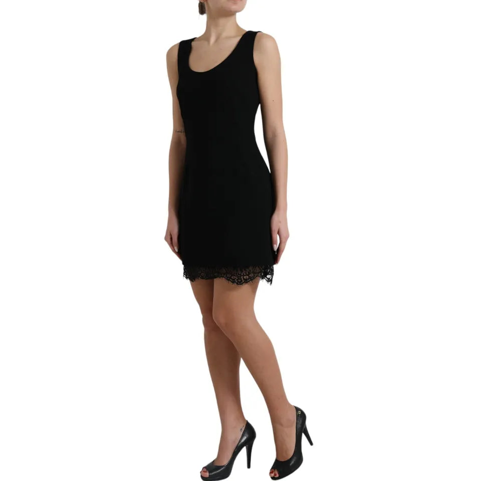 Black Lace Sheath A-line Mini SARTORIA Dress