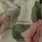 White Floral Roses Silk Maxi Gown Dress