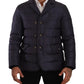Blue Silk Goat Coat Blouson Winter Jacket