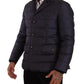 Blue Silk Goat Coat Blouson Winter Jacket