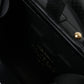 Elegant Floral Wood-Leather Box Bag with Gold Accents