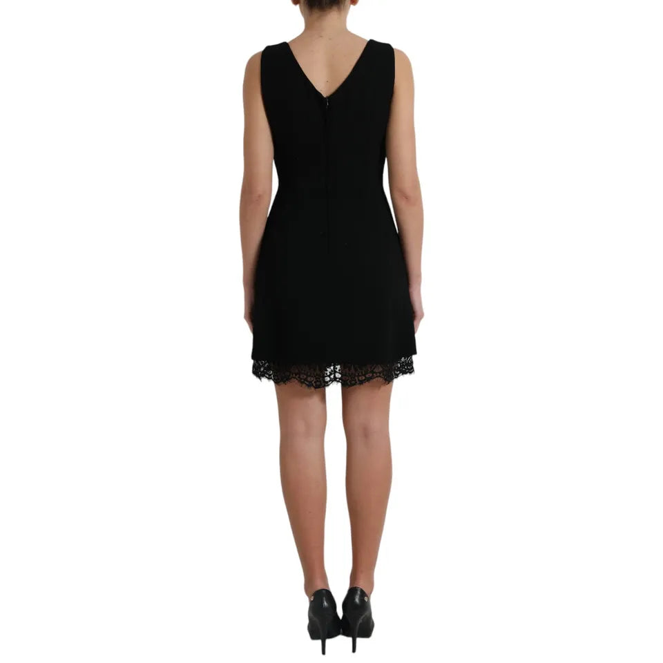 Black Lace Sheath A-line Mini SARTORIA Dress