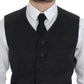 Gray Wool Blend Vest Gilet Weste