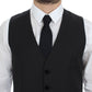 Gray Wool Formal Dress Vest Gilet Weste