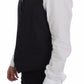 Gray Striped Wool Logo Vest Gilet Vests