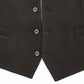 Black Cotton Dress Vest Blazer Jacket