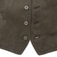 Black Flax Cotton Dress Vest Blazer