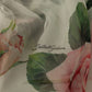 White Floral Roses Silk Maxi Gown Dress