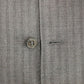 Gray Striped Wool Single Breasted Vest