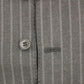 Gray Striped Wool Logo Vest Gilet Weste