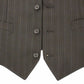 Black Striped Stretch Dress Vest Gilet