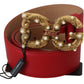 Elegant Red Amore Leather Belt
