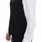 Black Cotton Dress Vest Blazer Jacket