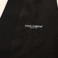 Black Wool Silk Stretch Dress Vest Blazer
