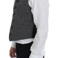 Gray Cotton Blend Logo Vest Gilet Weste
