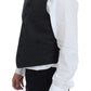 Gray Wool Blend Logo Vest Gilet Weste