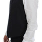 Gray Wool Silk Dress Vest Gilet Weste