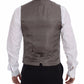 Beige Cotton Dress Vest Blazer Jacket