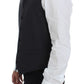 Gray Striped Wool Single Breasted Vest