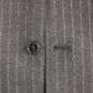 Gray Striped Wool Logo Vest Gilet Vests