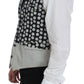 Blue Polka Dot Dress Vest Gilet Weste