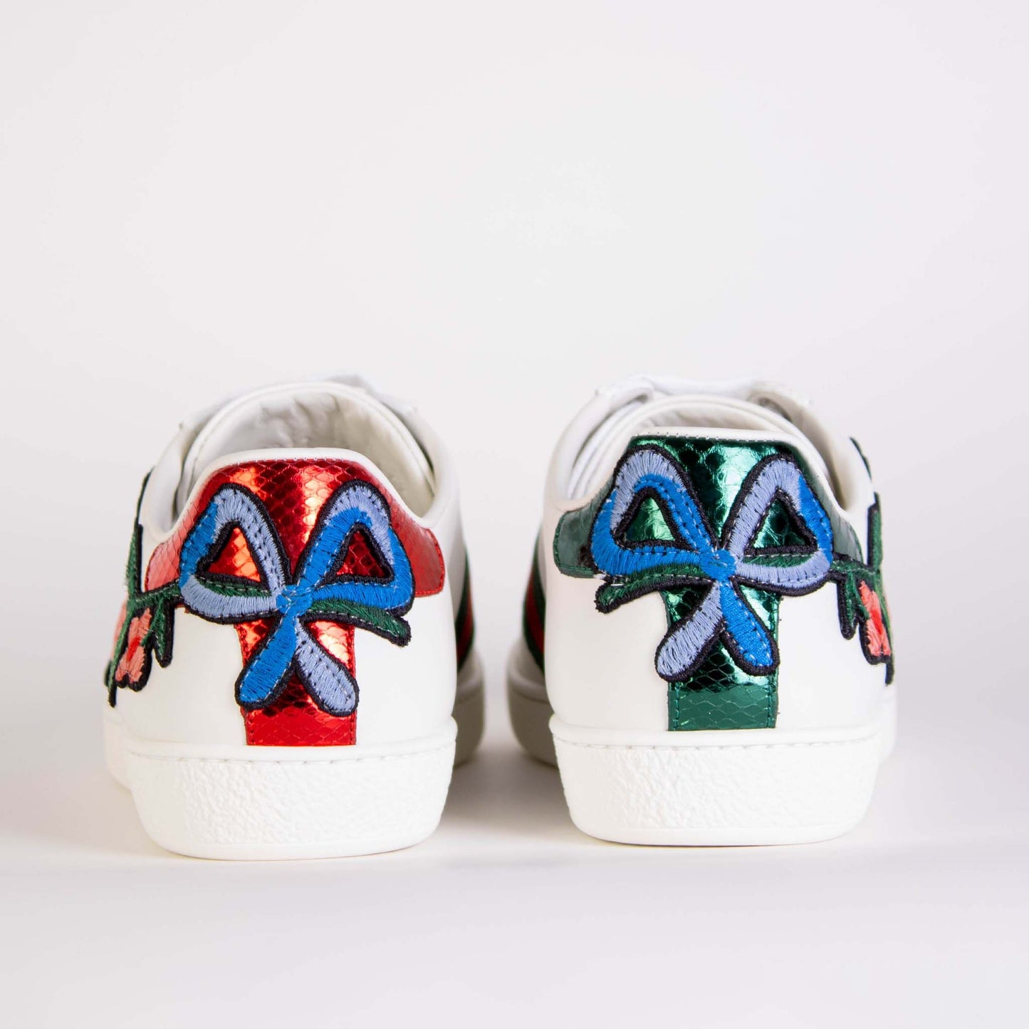 Chic Embroidered Ace Leather Sneakers