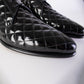 Elegant Black Quilted Leather Derby Loafers