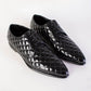 Elegant Black Quilted Leather Derby Loafers