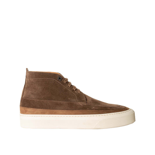 Elegant Suede Leather Sneakers in Brown