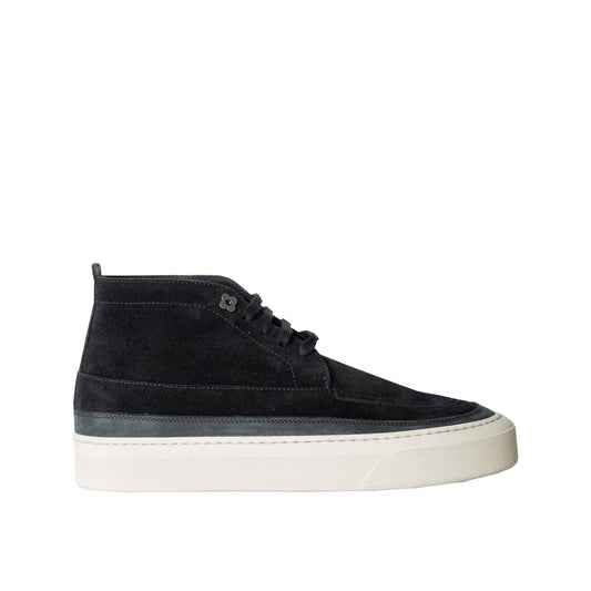 Elegant Suede Leather Sneakers - Multicolor Sole