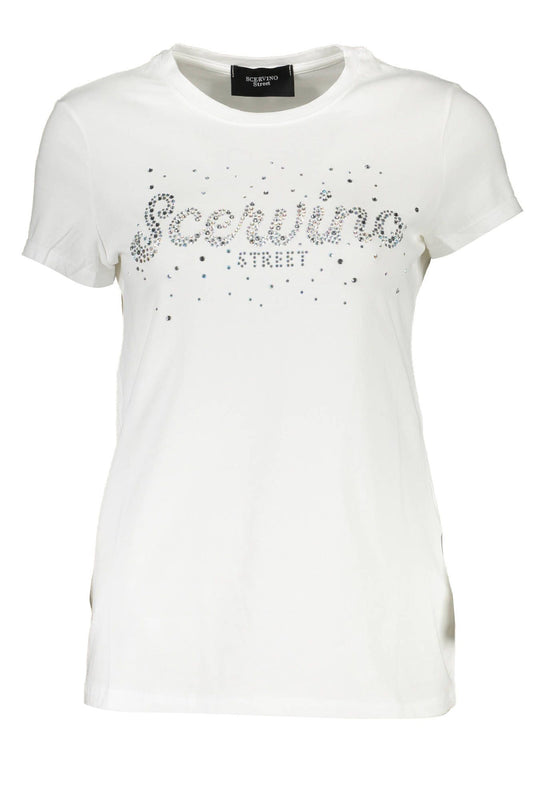 Glitter Logo Crew Neck Tee - Pure Cotton Elegance