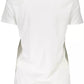 Chic White Tee with Contrasting Embroidery Detail