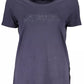 Elegant Blue Glitter Logo Tee