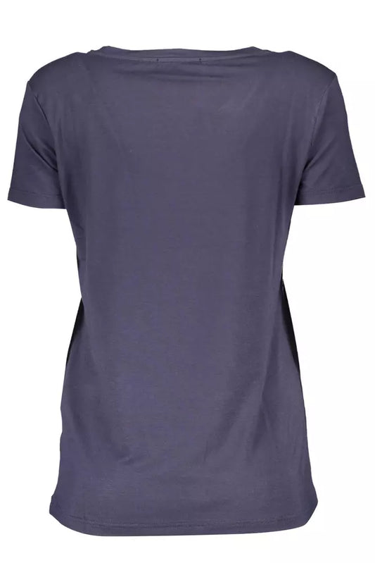 Elegant Blue Glitter Logo Tee