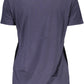 Elegant Glitter Logo Tee with Wide Neckline