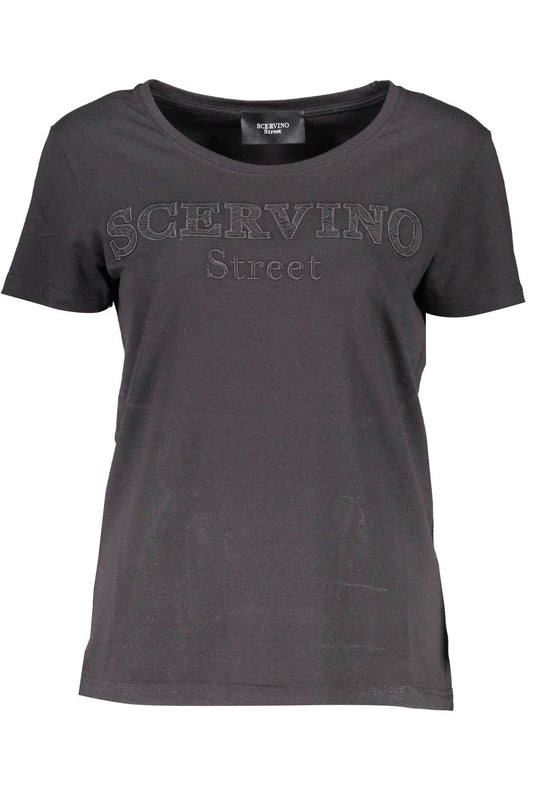 Chic Contrasting Embroidered Tee