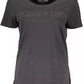 Chic Embroidered Logo Tee with Contrasting Accents
