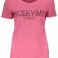 Glittered Logo Pink Tee with Stretch Comfort