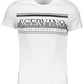 Elegant White Printed Crew Neck Tee
