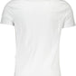 Elegant White Crew Neck Tee with Chic Print
