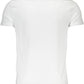 Elegant White Printed Crew Neck Tee
