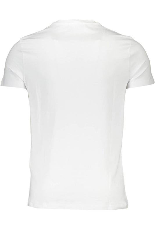 Elegant White Printed Crew Neck Tee